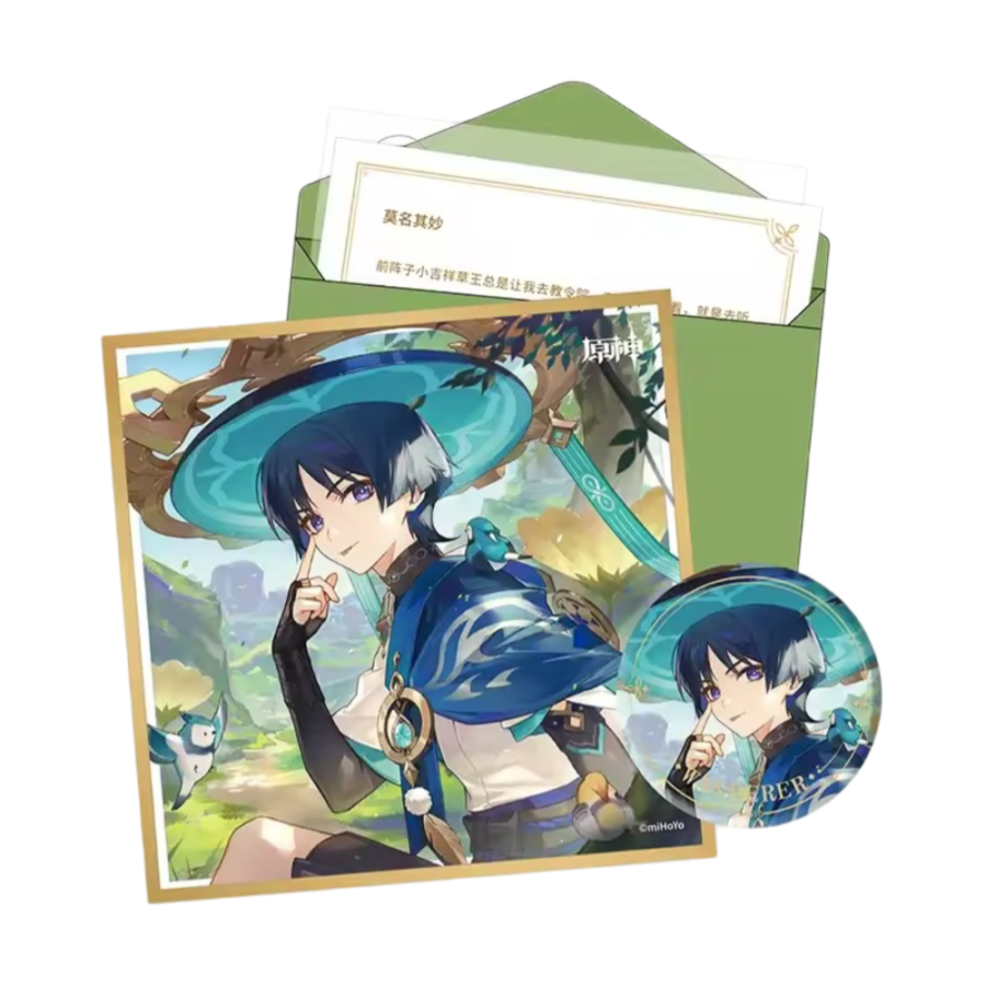 Anime Genshin Impact Wanderer Birthday Gift Box Set