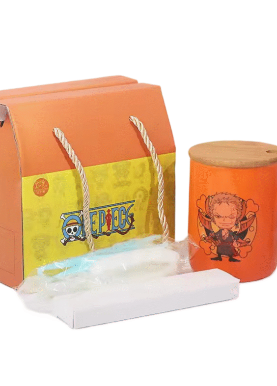 One Piece Sanji Anime Ceramic Mug With Lid Spoon