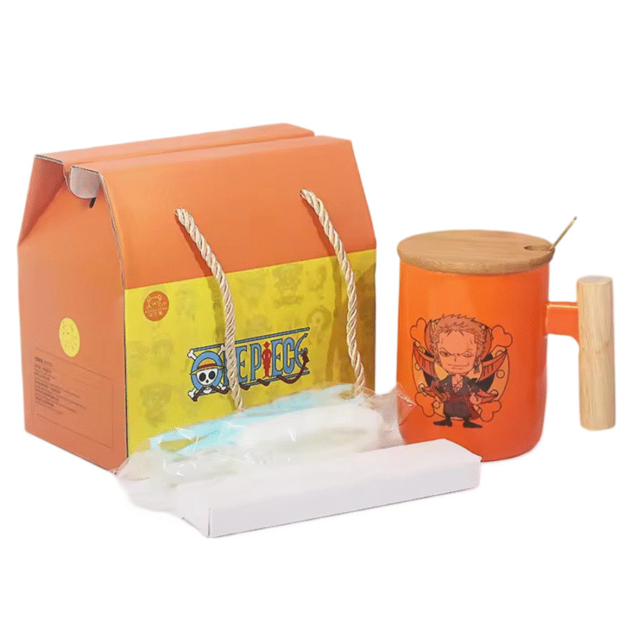 One Piece Sanji Anime Ceramic Mug With Lid Spoon One Piece Sanji Anime Ceramic Mug With Lid Spoon
