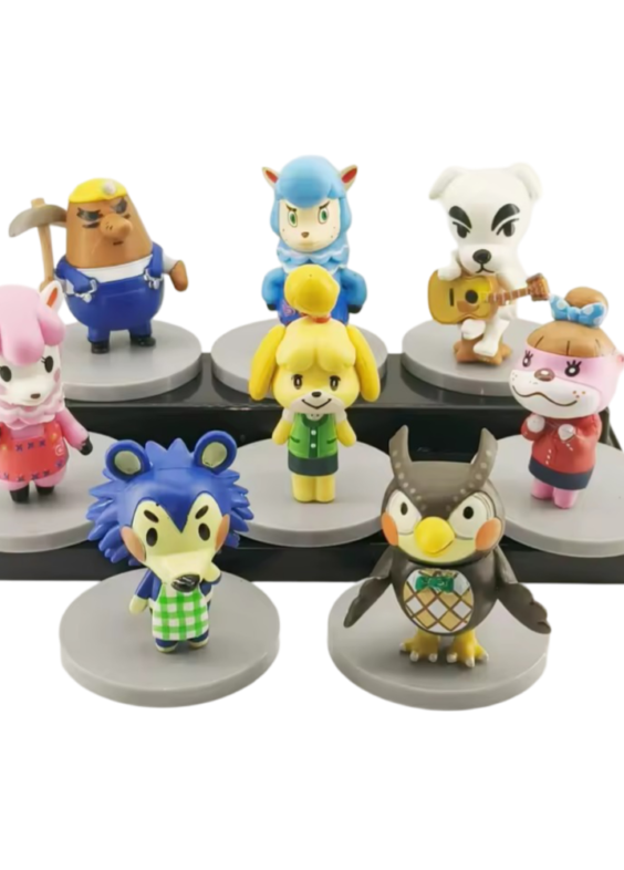 8Pcs/Set Anime Animal Crossing Character Action Figure Toy