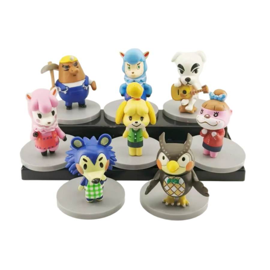 8Pcs/Set Anime Animal Crossing Character Action Figure Toy