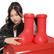 Anime Astro Boy Red High Boots