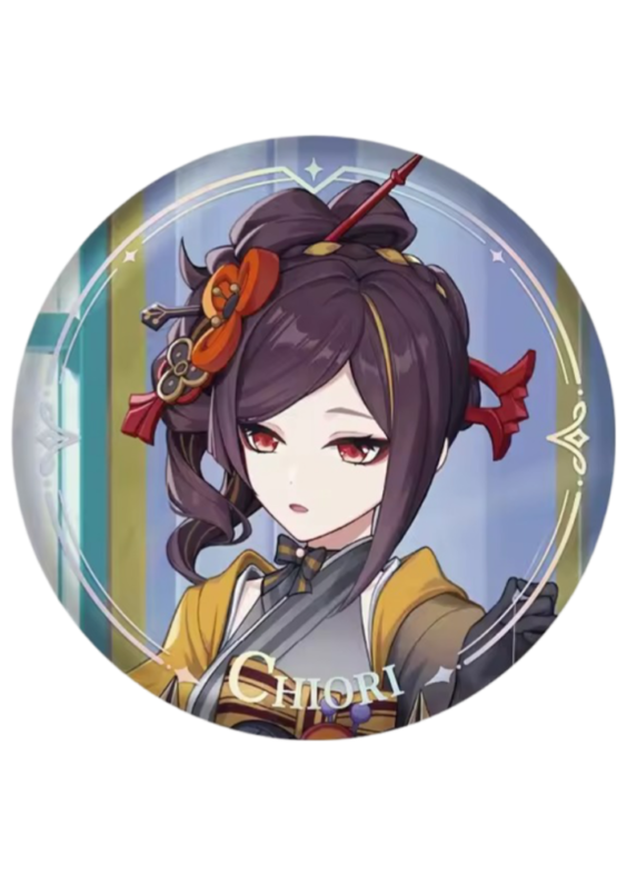 Anime Genshin Impact Chiori Original Authentic Badge