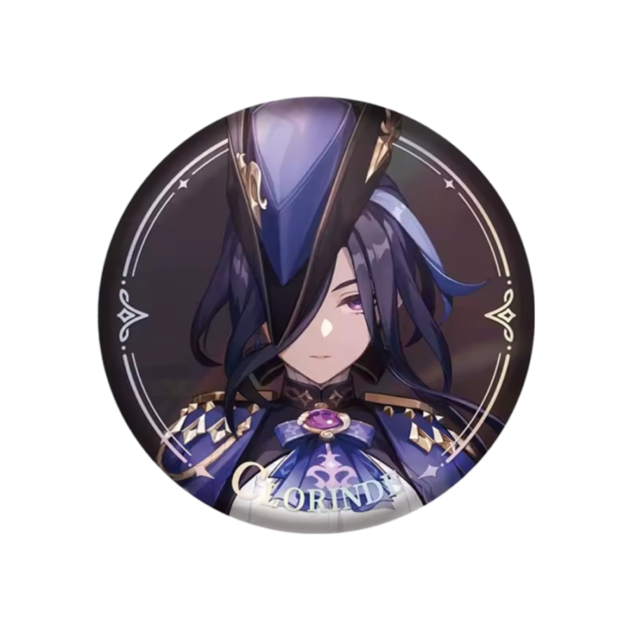 Anime Genshin Impact Clorinde Original Authentic Badge