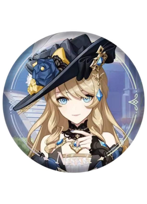 Anime Genshin Impact Navia Original Authentic Badge