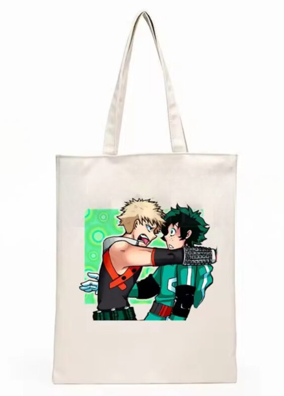 Anime My Hero Academia Katsuki Bakugo Vs Izuku Midoriya Shopping Bag