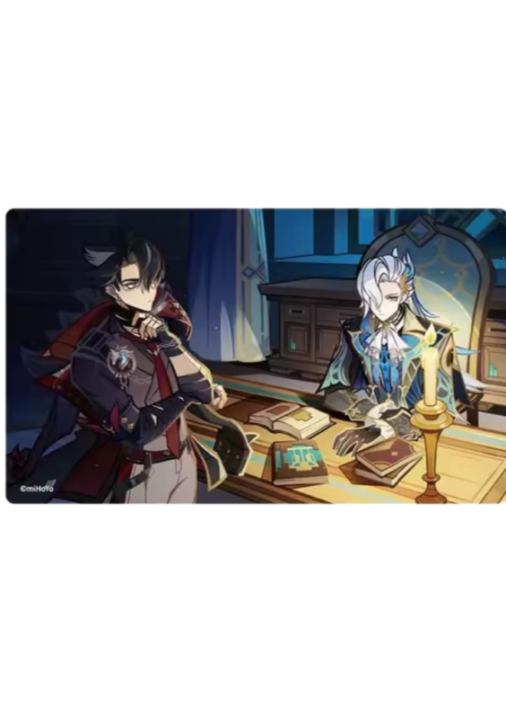 Anime Genshin Impact Neuvillette And Wriothesley Trading Card