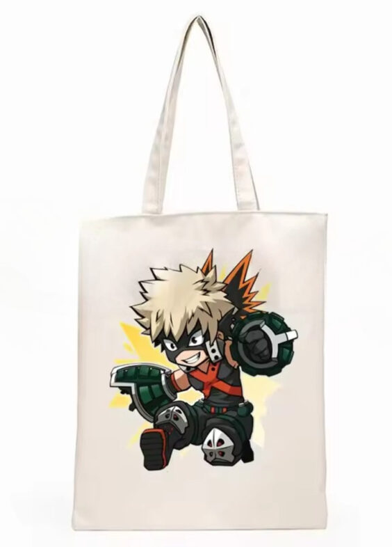 Anime My Hero Academia Katsuki Bakugo Printed Casual Shopping Bag