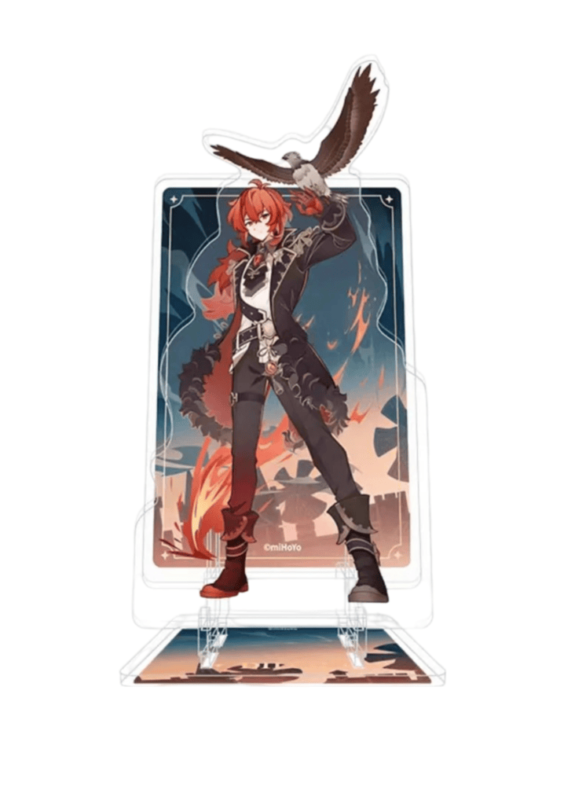 Genshin Impact Anime Diluc Acrylic Phone Stand
