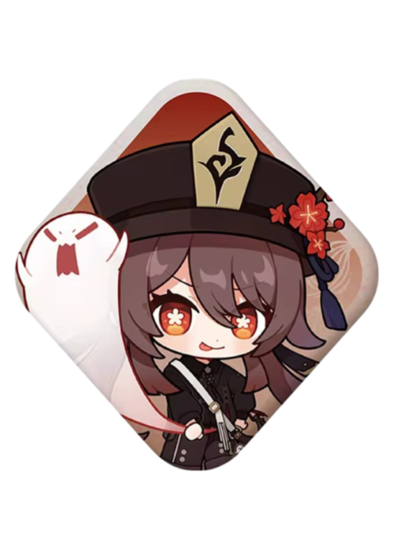 Anime Genshin Impact Hu Tao Print Badge