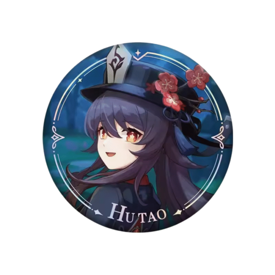 Anime Genshin Impact Hu Tao Original Authentic Badge Anime Genshin Impact Hu Tao Original Authentic Badge
