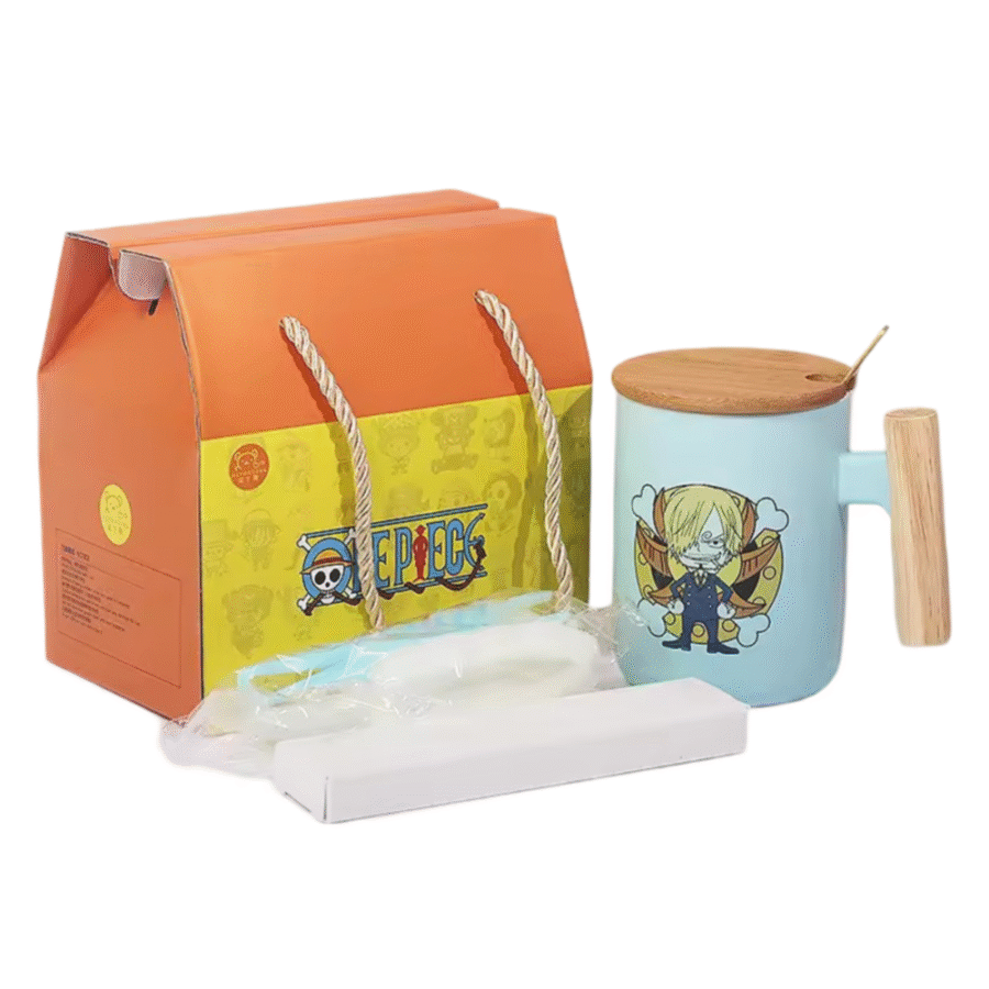 Anime One Piece Sanji Ceramic Mug With Lid Spoon Anime One Piece Sanji Ceramic Mug With Lid Spoon