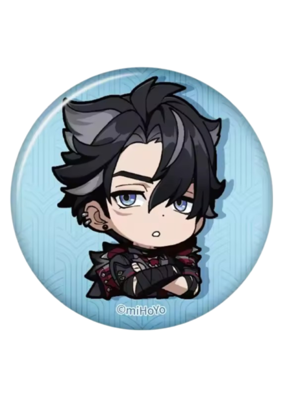 Anime Genshin Impact Wriothesley Print Badge