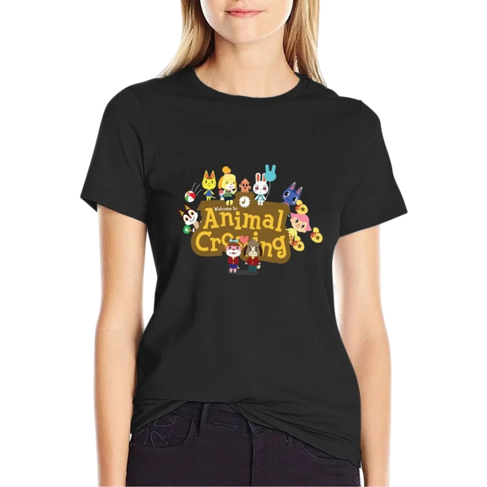 Anime Animal Crossing Character Printed T-Shirt Anime Animal Crossing Character Printed T-Shirt