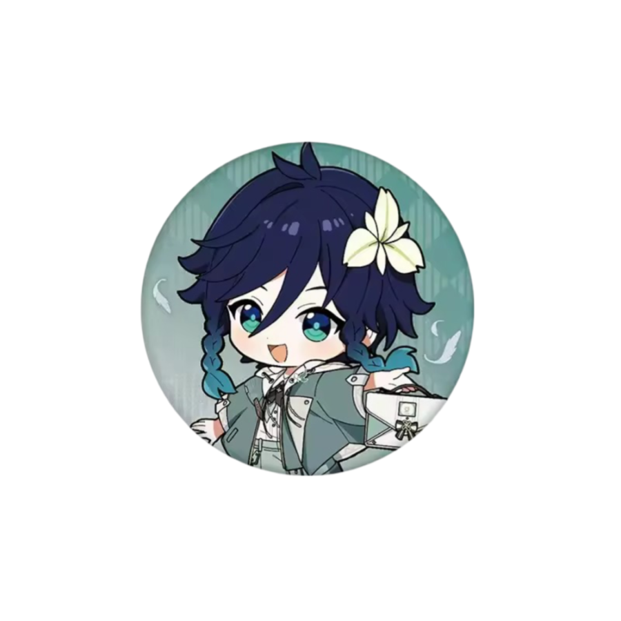 Anime Genshin Impact Venti Print Badge