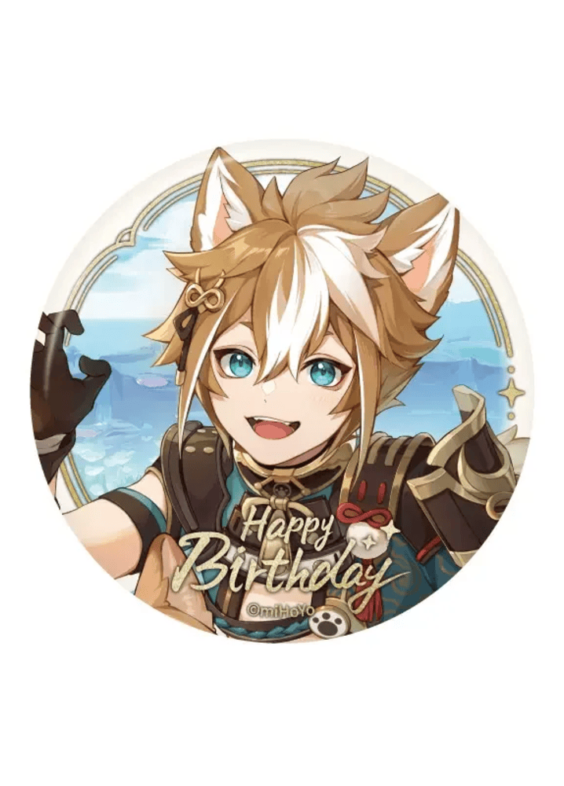Anime Genshin Impact Gorou Birthday Series Badge