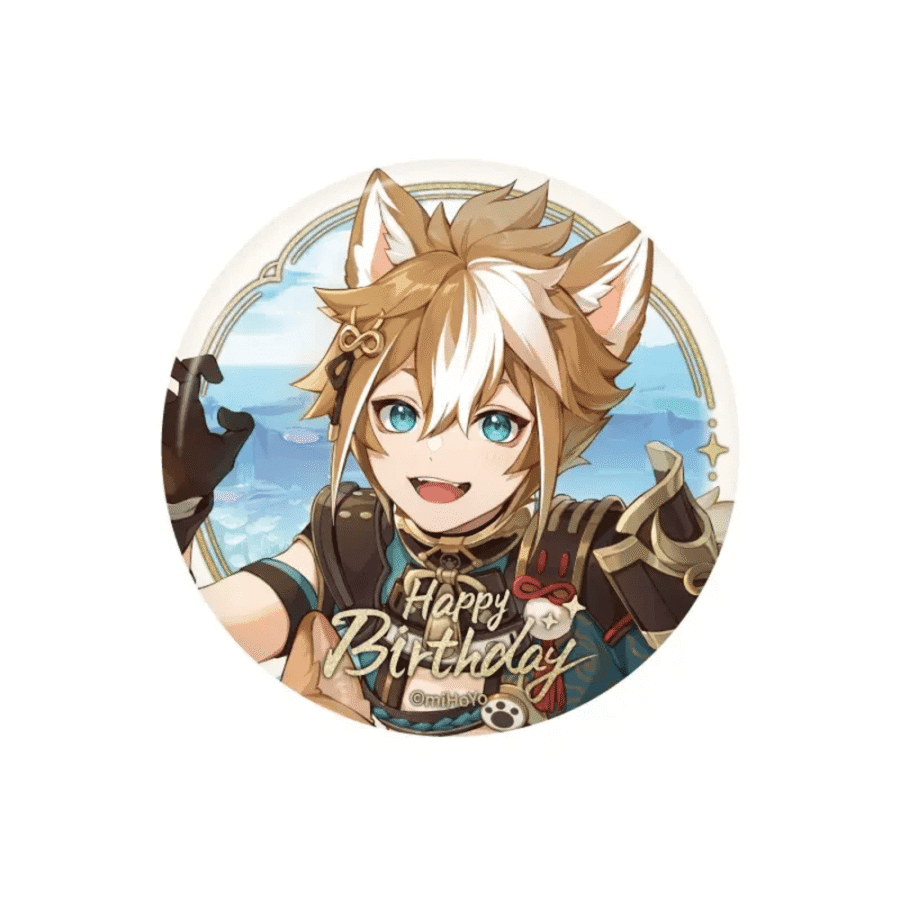 Anime Genshin Impact Gorou Birthday Series Badge Anime Genshin Impact Gorou Birthday Series Badge