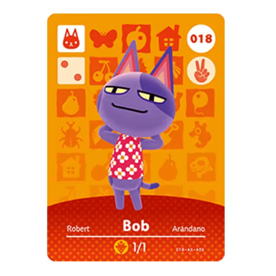 Anime Animal Crossing Bob Amiibo Card