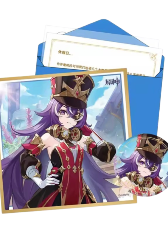 Anime Genshin Impact Chevreuse Birthday Gift Box Set