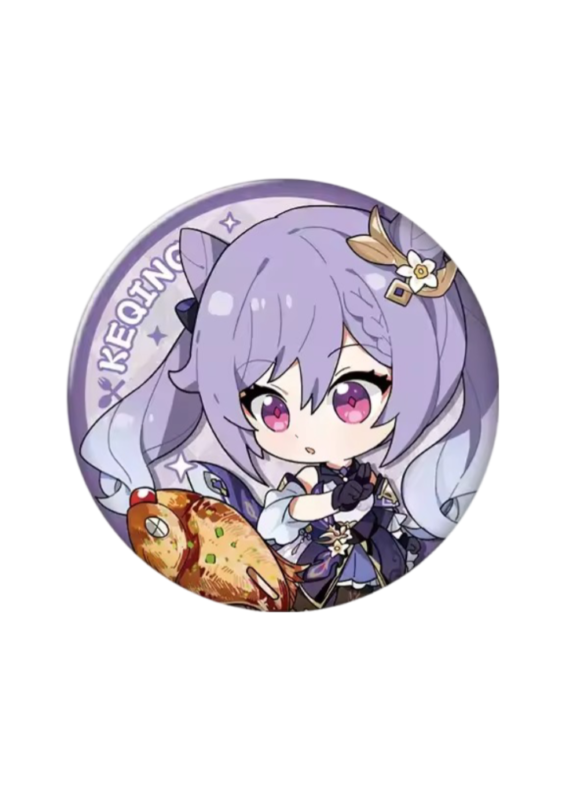 Anime Genshin Impact Keqing Badge Pin