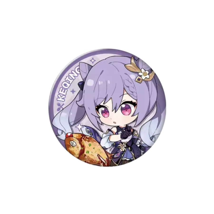 Anime Genshin Impact Keqing Badge Pin
