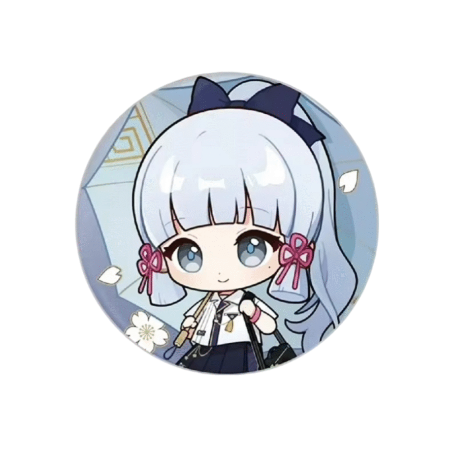 Anime Genshin Impact Ayaka Print Badge Anime Genshin Impact Ayaka Print Badge