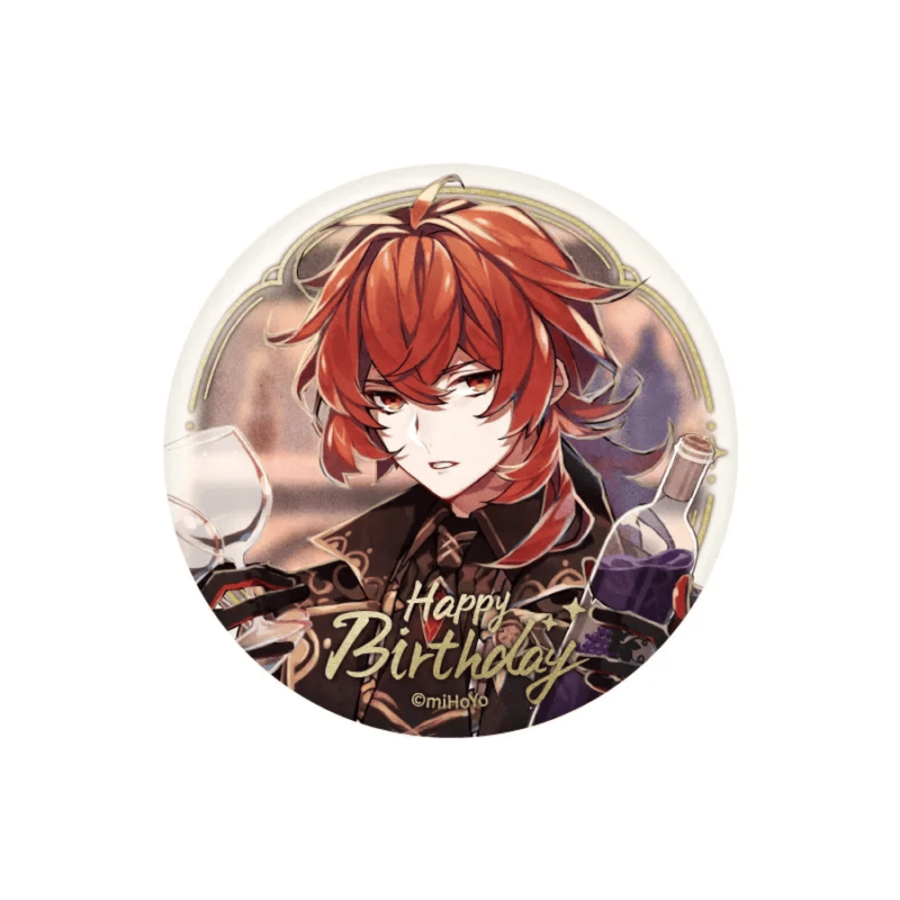 Anime Genshin Impact Diluc Birthday Series Badge