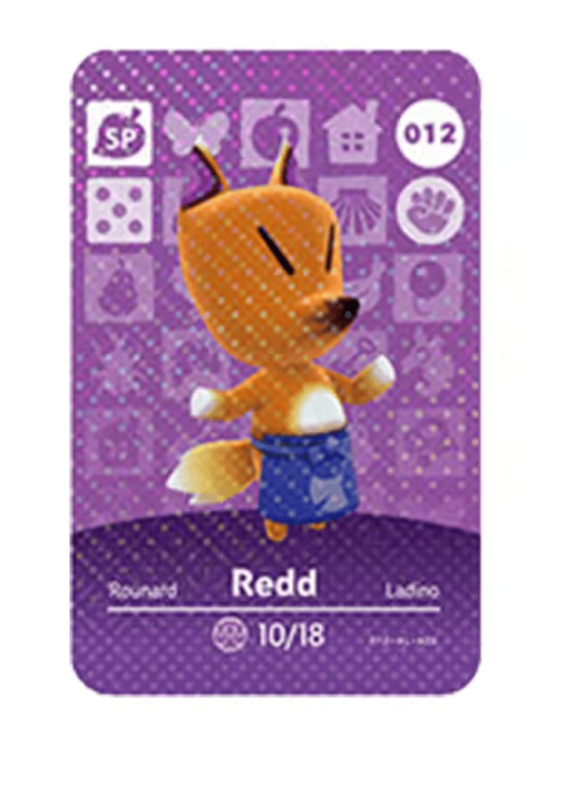 Anime Animal Crossing Redd Amiibo Card