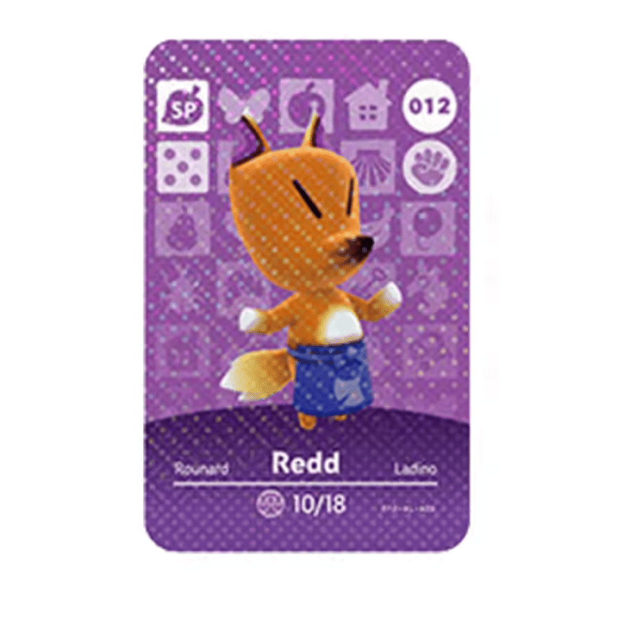Anime Animal Crossing Redd Amiibo Card Anime Animal Crossing Redd Amiibo Card