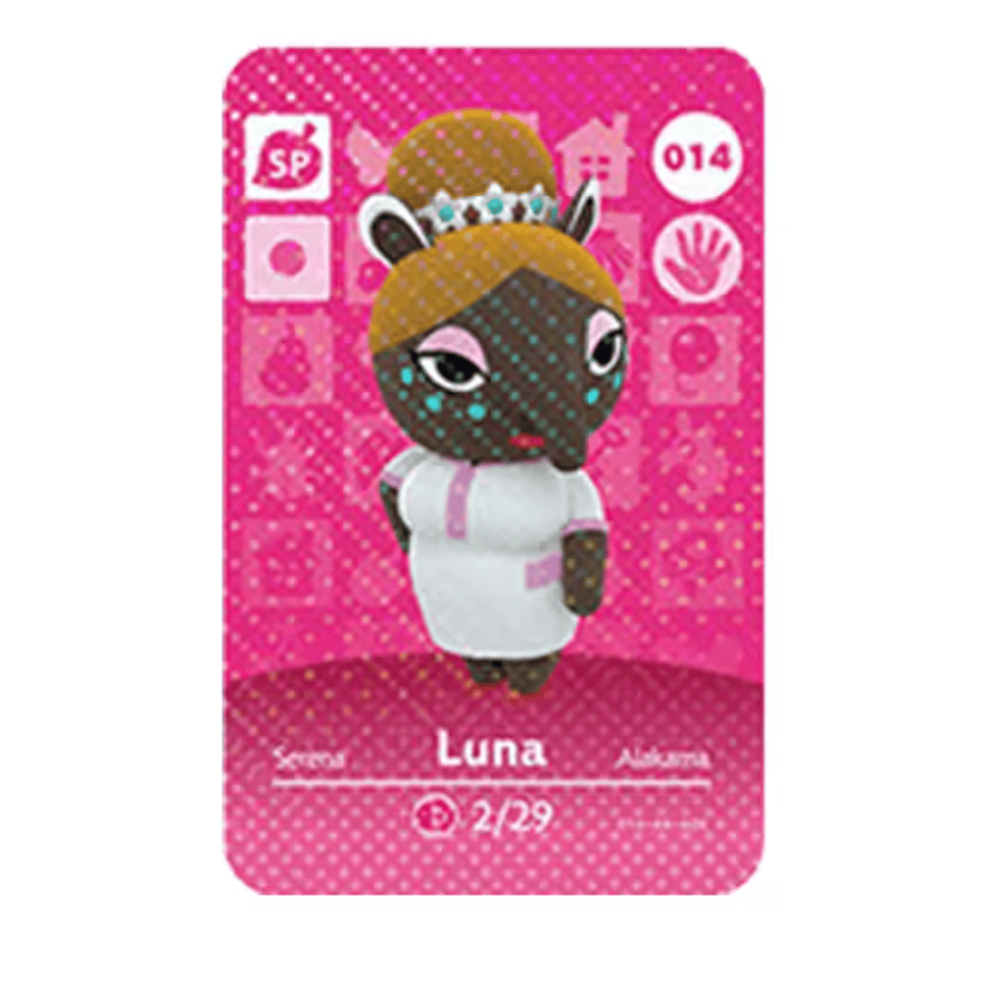 Anime Animal Crossing Luna Amiibo Card