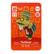 Anime Animal Crossing Tortimer Amiibo Card