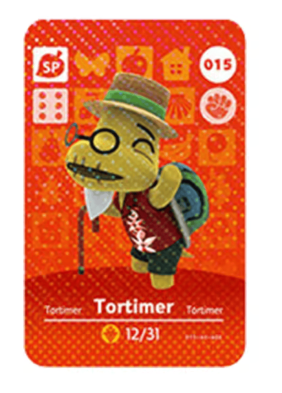 Anime Animal Crossing Tortimer Amiibo Card