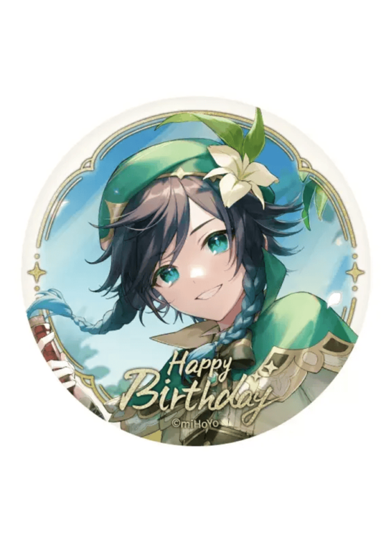 Genshin Impact Anime Venti Birthday Series Badge