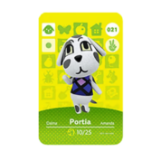 Anime Animal Crossing Portia Amiibo Card