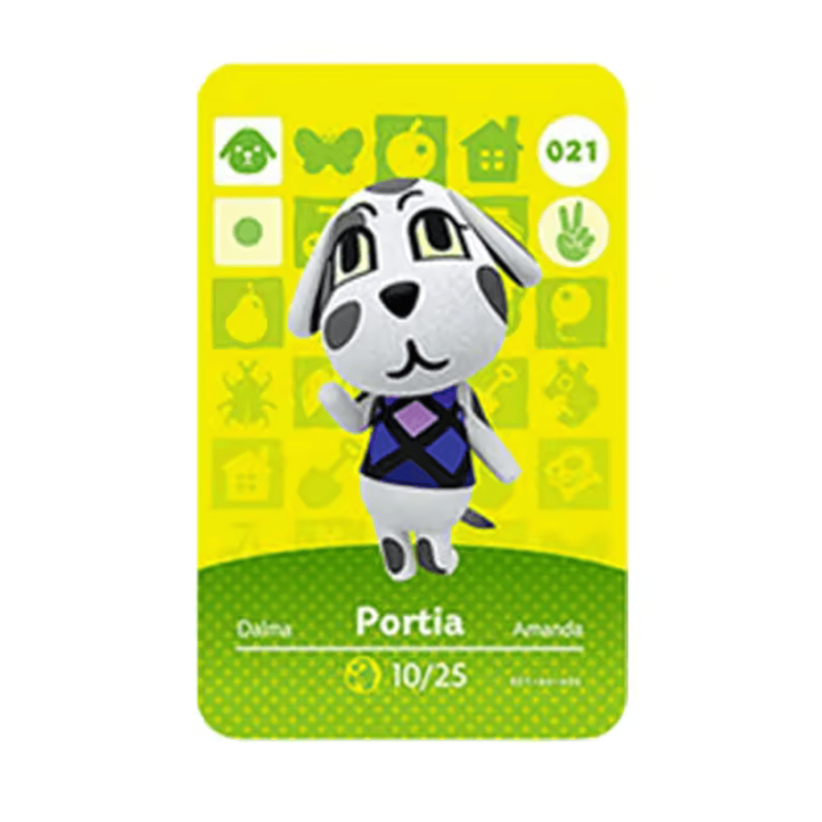Anime Animal Crossing Portia Amiibo Card