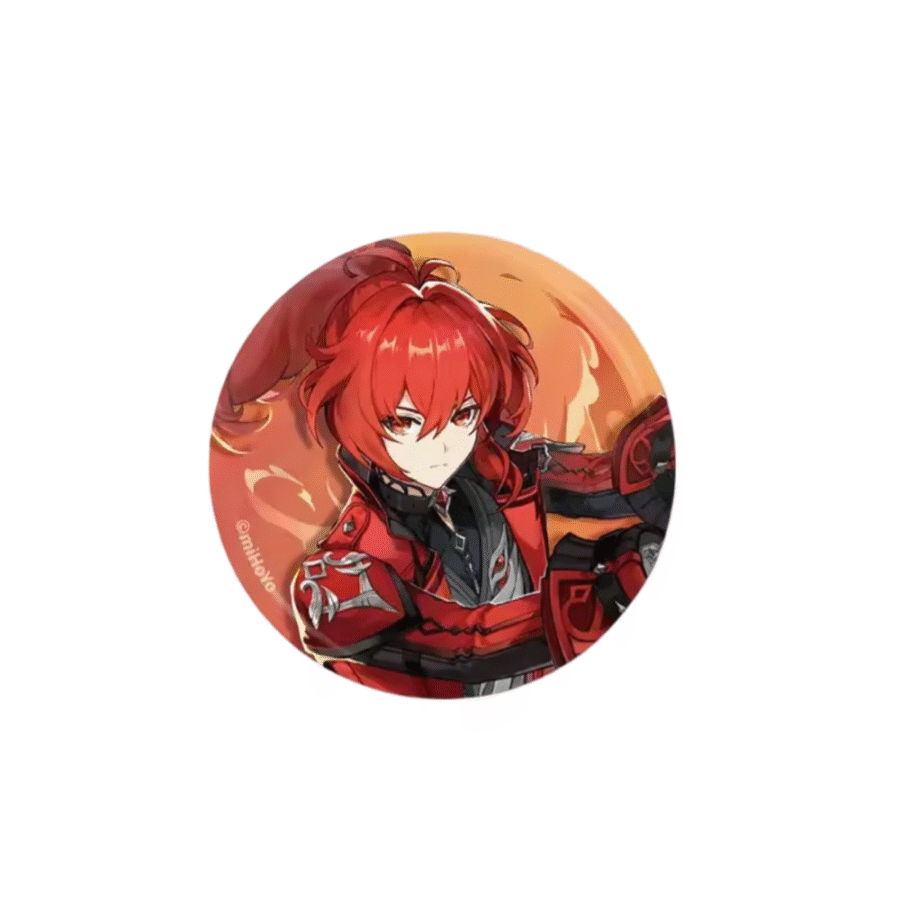 Genshin Impact Anime Diluc Badge Genshin Impact Anime Diluc Badge