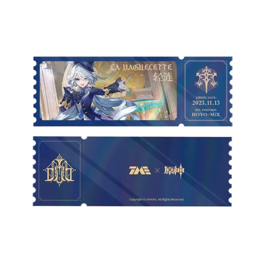 Anime Genshin Impact Acrylic Commemorative Ticket Anime Genshin Impact Acrylic Commemorative Ticket