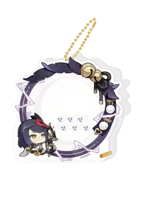 Anime Genshin Impact Kujou Sara Acrylic Storage Keychain