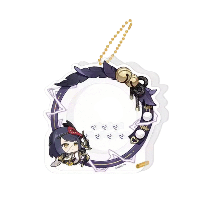 Anime Genshin Impact Kujou Sara Acrylic Storage Keychain Anime Genshin Impact Kujou Sara Acrylic Storage Keychain