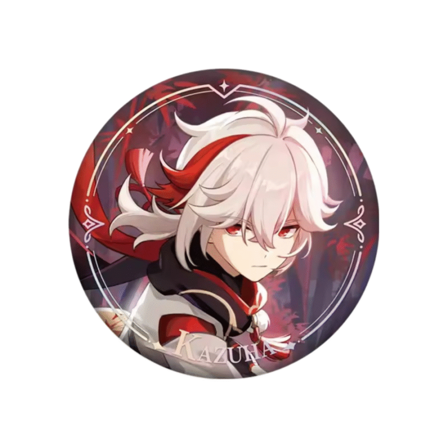 Anime Genshin Impact Kaedehara Kazuha Original Authentic Badge Anime Genshin Impact Kaedehara Kazuha Original Authentic Badge