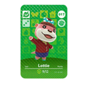 Anime Animal Crossing Lottie Amiibo Card
