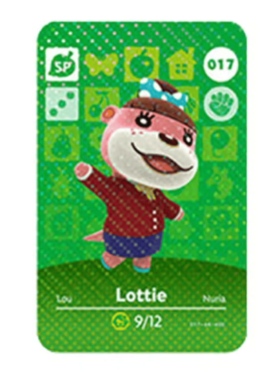 Anime Animal Crossing Lottie Amiibo Card
