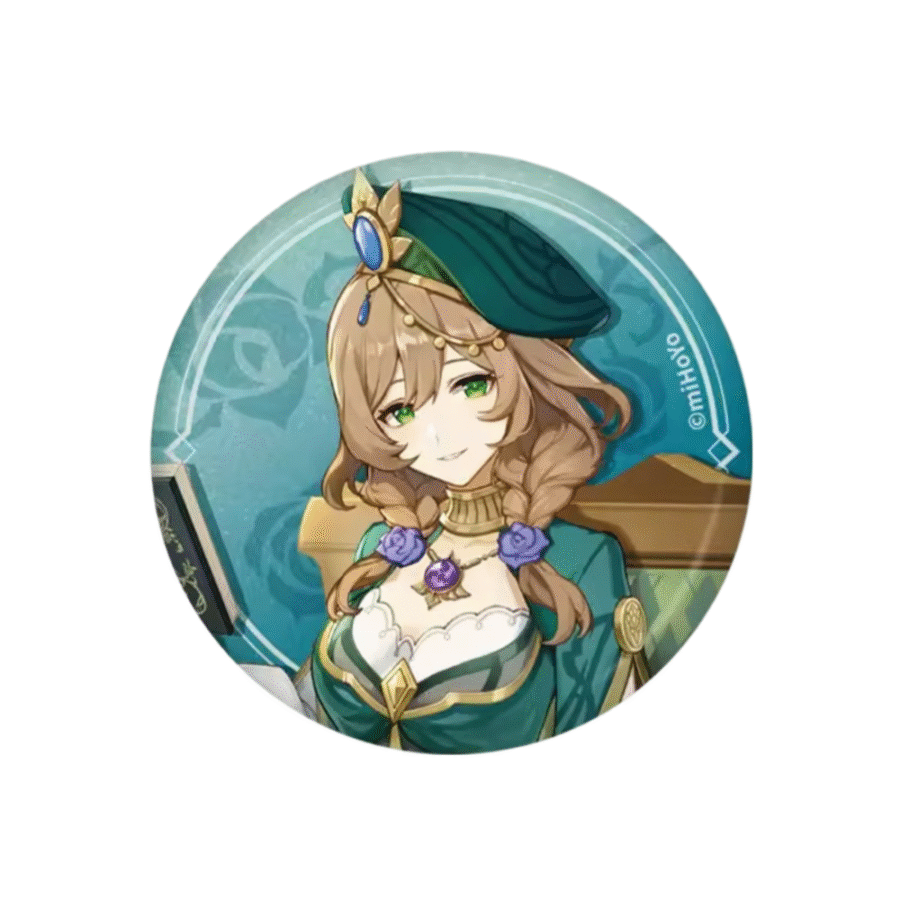 Anime Genshin Impact Lisa Plastic Badge Anime Genshin Impact Lisa Plastic Badge