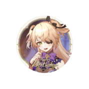 Genshin Impact Fischl Anime Birthday Series Badge