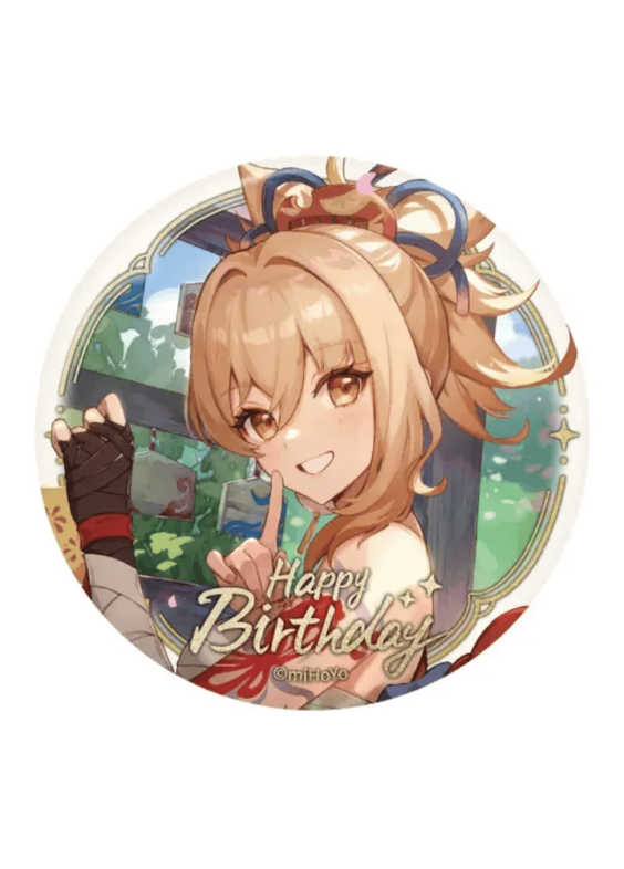 Anime Genshin Impact Yoimiya Birthday Series Badge