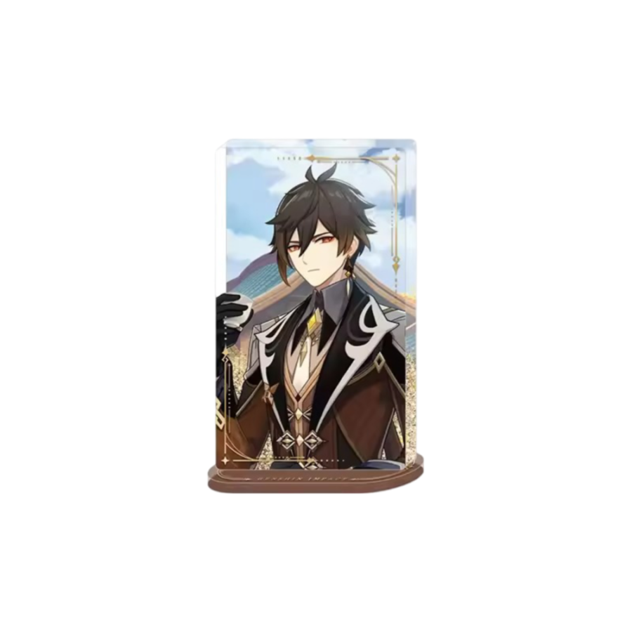 Anime Genshin Impact Zhongli Acrylic Quicksand Desktop Ornament