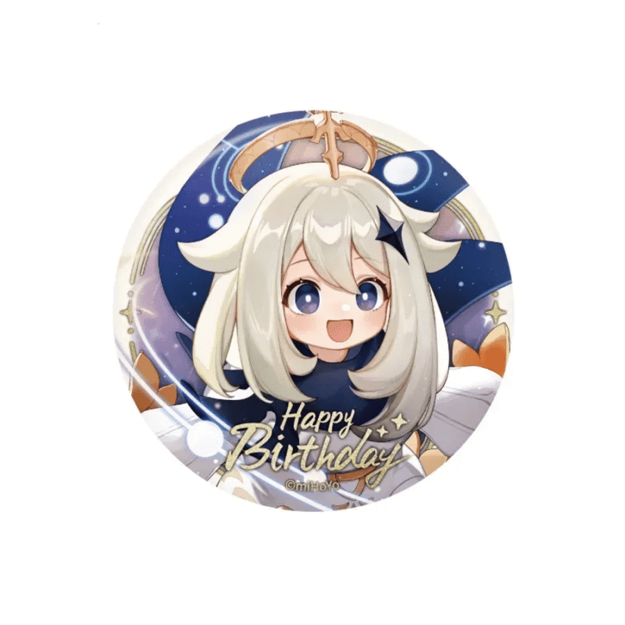 Anime Genshin Impact Paimon Birthday Series Badge Anime Genshin Impact Paimon Birthday Series Badge