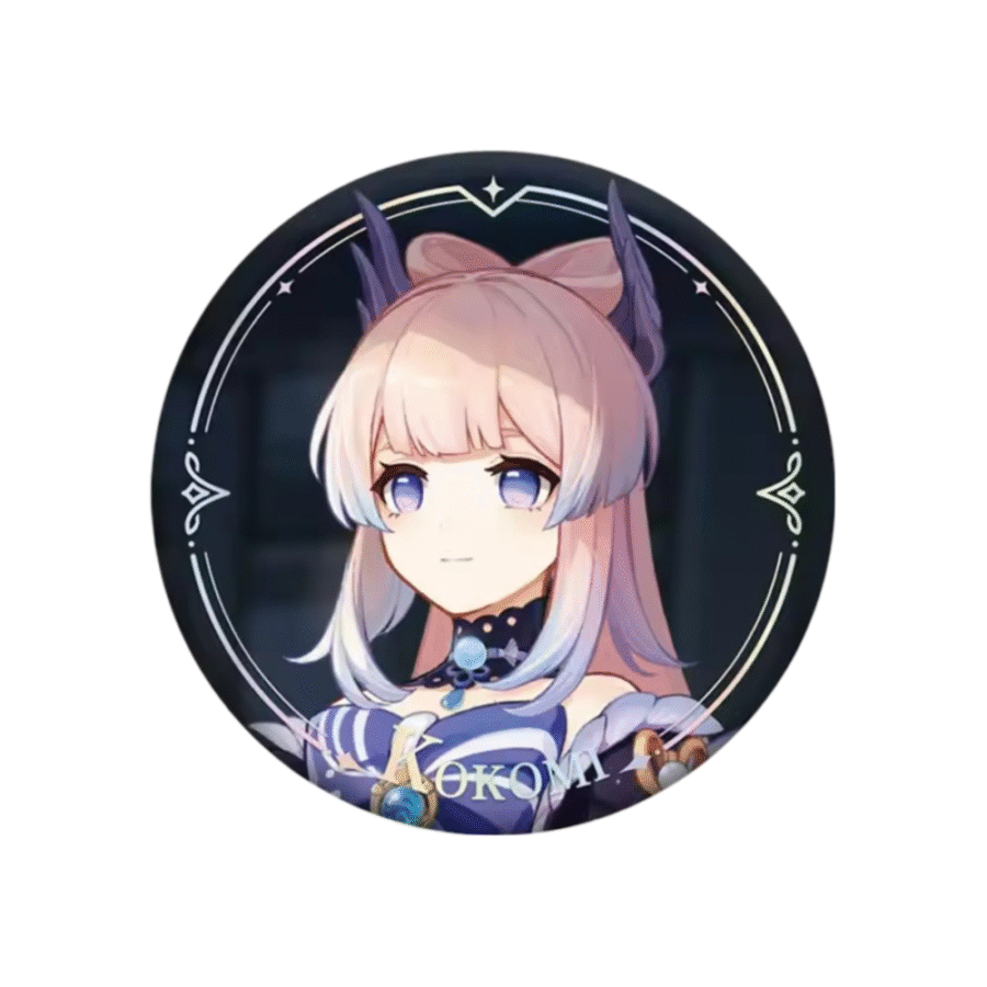Anime Genshin Impact Sangonomiya Kokomi Original Authentic Badge Anime Genshin Impact Sangonomiya Kokomi Original Authentic Badge
