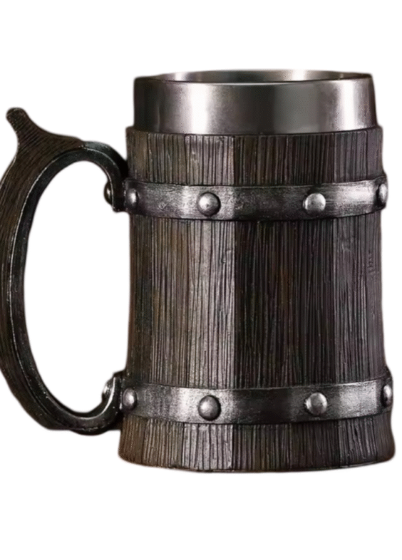 Anime One Piece Monkey D. Luffy 600ML Wooden Barrel Cup