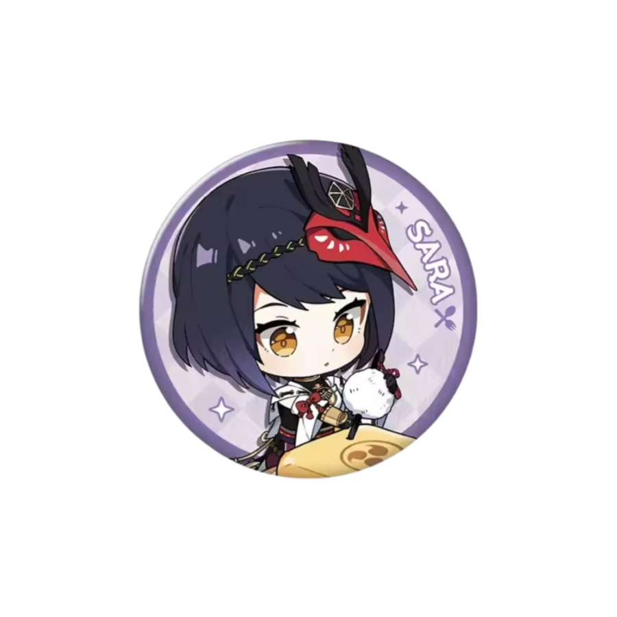 Genshin Impact Kujou Sara Anime Badge